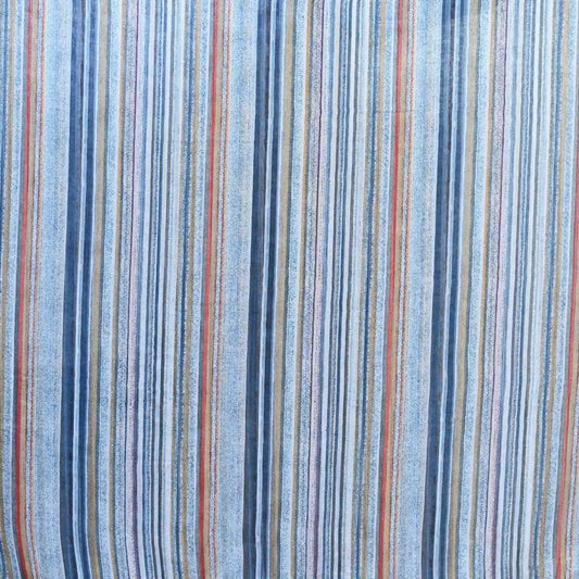Lawn Stripes Blue Scarf