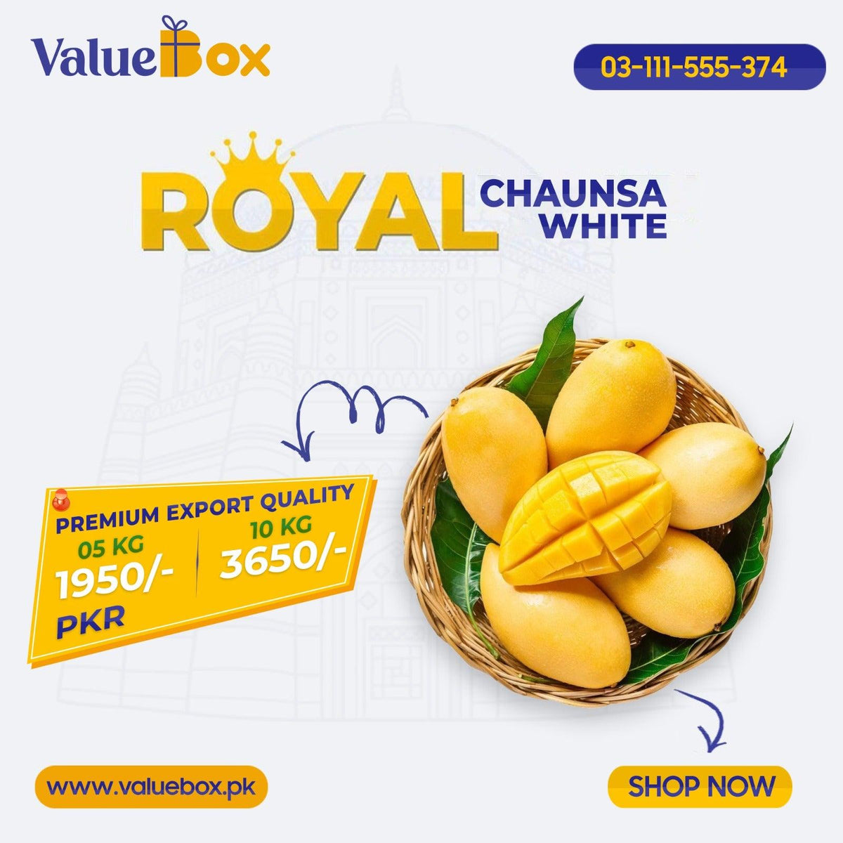 Chaunsa White Royal Mango 5KG and 10KG FREE DELIVERY - ValueBox