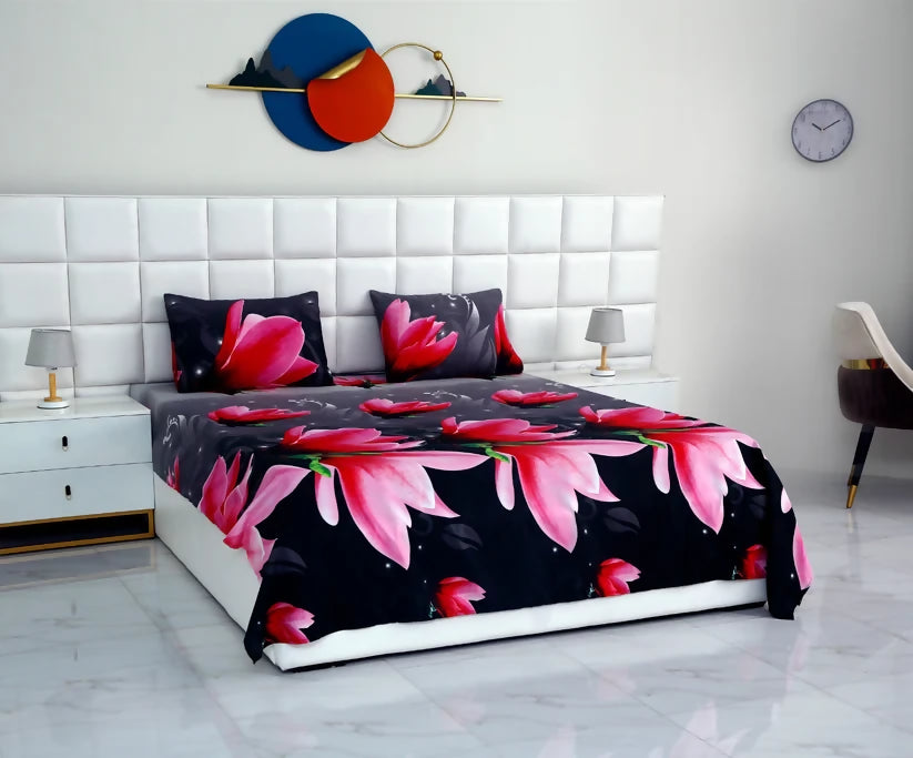 3-PCs-Double-Bed-Sheet-Pink-Lotus-Apricot-8440