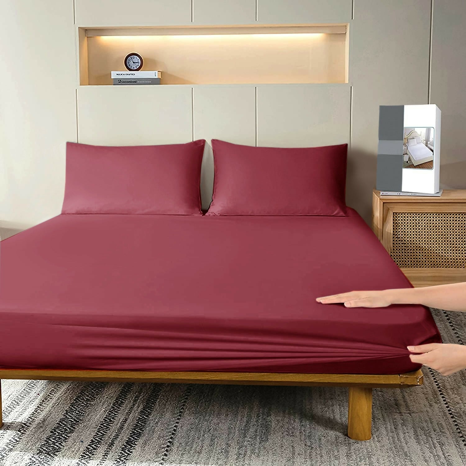 Fitted-Bed-Sheet-Dyed-Maroon-Apricot-9378