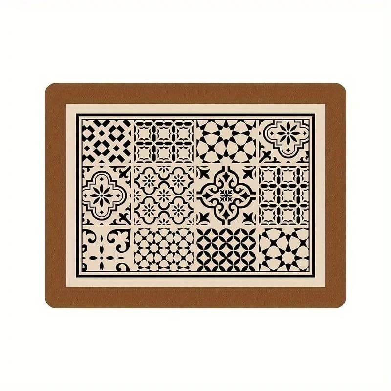 Anti-Slip-Dish-Drying-Mat-Ethnic-pattern-Apricot-5087