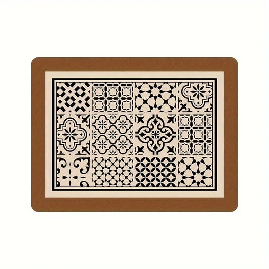 Anti-Slip-Dish-Drying-Mat-Ethnic-pattern-Apricot-5087