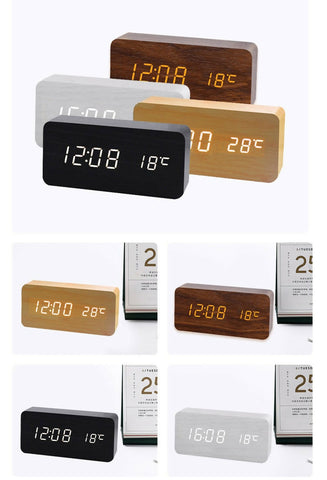 Wood-Style-Digital-Clock-SA2405-228-Beige-Red-LED-Apricot-8497