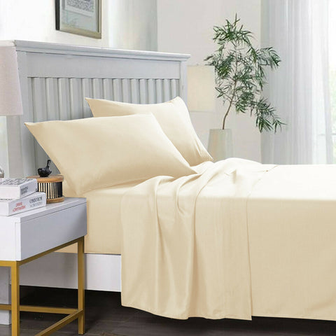 3-PCs-Double-Bed-Sheet-Dyed-Ivory-Apricot-3730