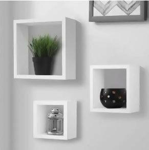square shaped wall shelves for living room, offices,