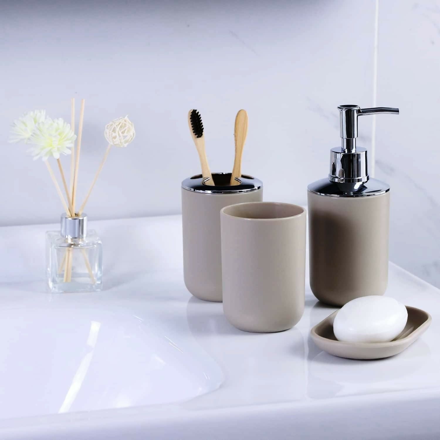 4-PCs-Wooden-Lid-Bath-Accessories-Set-1684Plain-Beige-Apricot-864