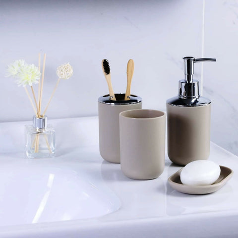 4-PCs-Wooden-Lid-Bath-Accessories-Set-1684Plain-Beige-Apricot-864