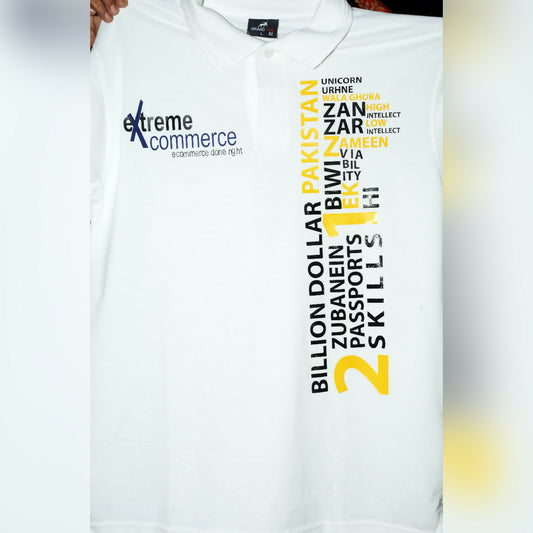 KHANANIS Customized Extreme commerce EC polo shirt - Custom EC merch printed polo tshirts for men