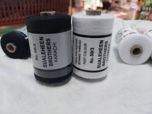 Black and White Sewing Thread Cone .each cone 4000yard - ValueBox