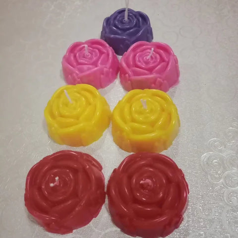 Pack of 2 Jumbo size Paraffin Scented Flower Candles in different Scents: Quality Guaranteed, Customization is available