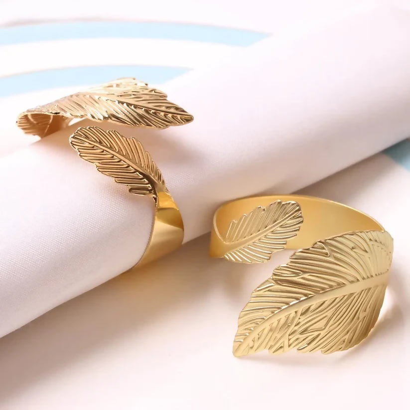 Napkin-Holder-Rings-Golden-Feathers-Apricot-4533