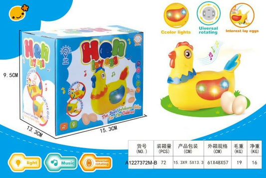 Battery Operated Musical Egg Laying Hen with Light and Sound