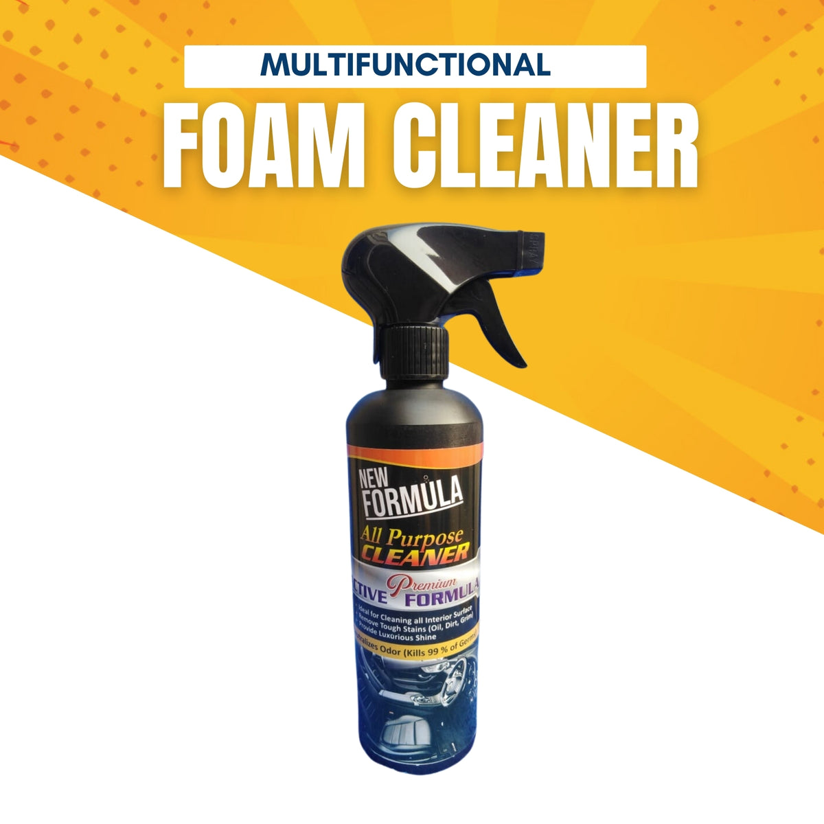 Multifunctional Foam Cleaner, Car Interior Leather Seat Cleaner, Leather Plastic Cleaning Supplies Car