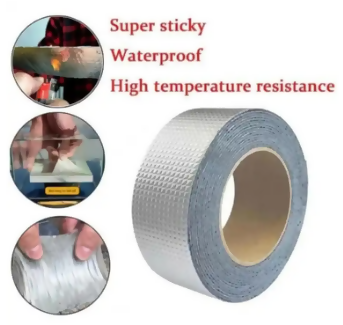 Super Strong Waterproof Butyl Aluminum Rubber Foil Tape Repair Adhesive Leak Proof Tape Seal for Surface Crack Pipe Rupture High Strength Double Side Adhesive Tissue Tape, Magic tape, Strong tape