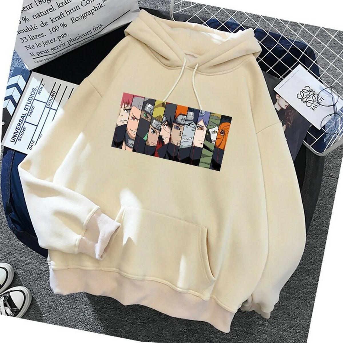 badgeKhanani's Anime naruto graphic printed pullover hoodies - ValueBox