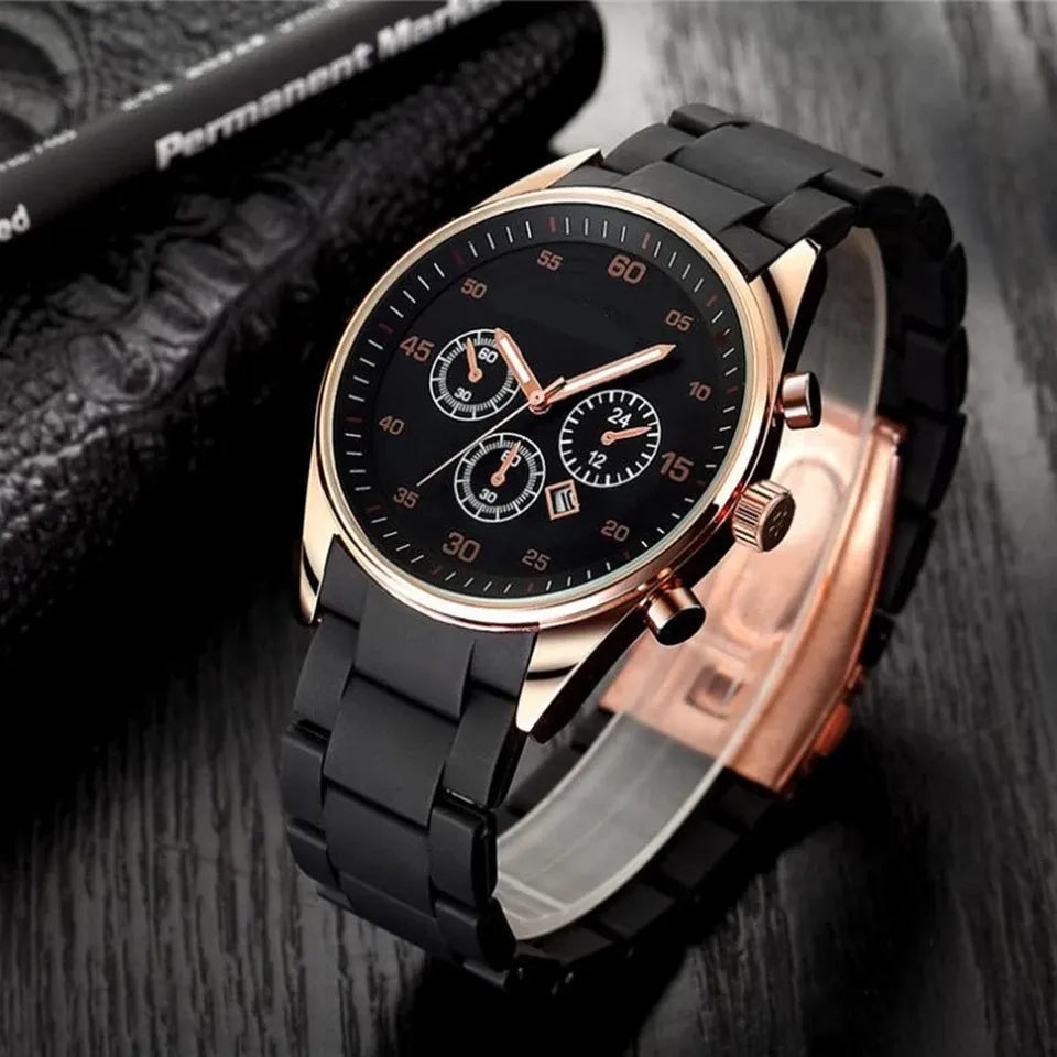 100% Imported Premium Quality Black Couple Watch New Design 2023