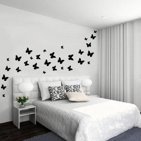 "Pack of 30 Self-Adhesive Wooden Butterflies | Kids' Bedroom Decor"