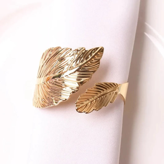 Napkin-Holder-Rings-Golden-Feathers-Apricot-6937