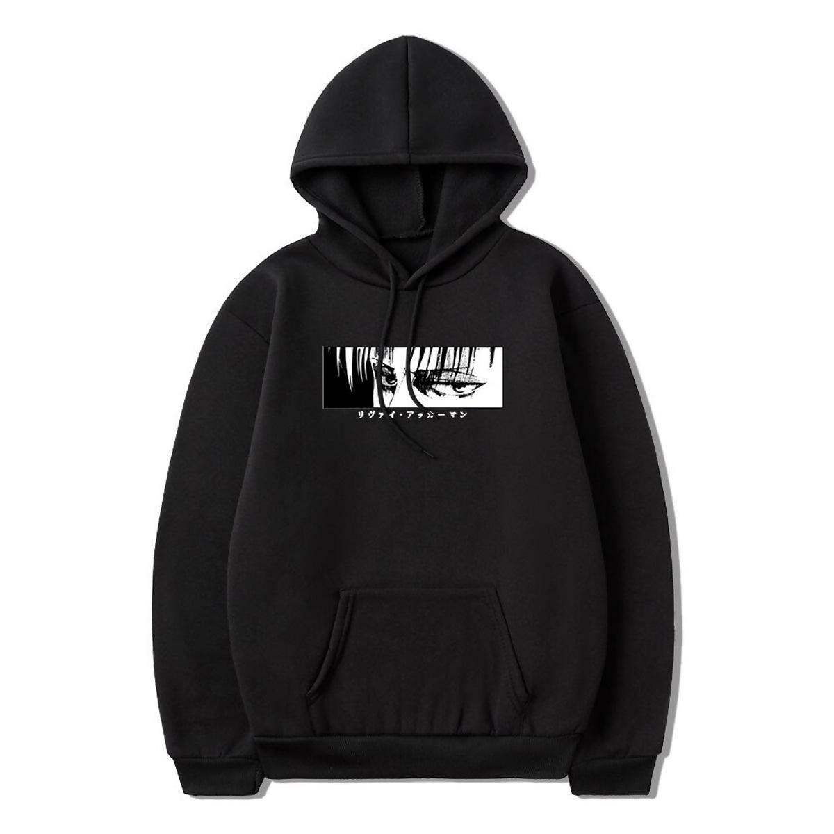 badgeKHANANIS Attack on Titan Hoodie Men long sleeves winters Pullover hooded hoodies - ValueBox