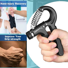 Adjustable Hand Grip Power Exerciser Forearm Wrist Strengthener Gripper 60-kg - ValueBox