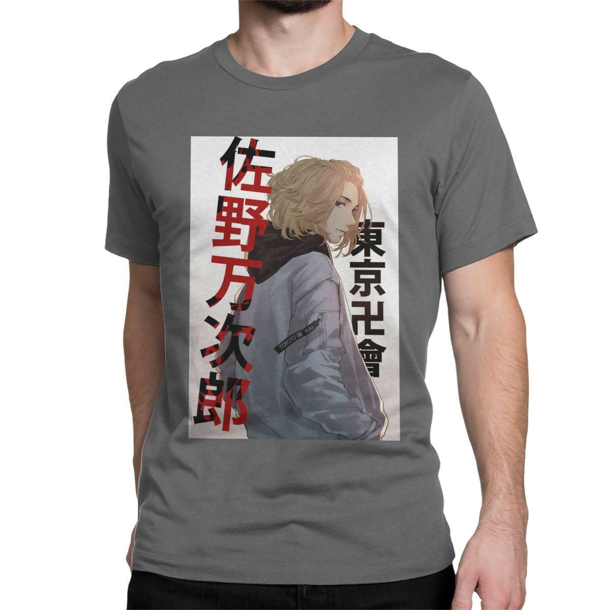 badgeKHANANIS Tokyo Revengers Anime graphic printed cotton short sleeves t shirts for men - ValueBox