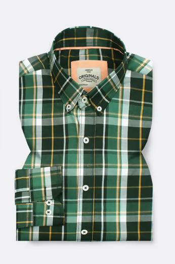 Green Wide Check Shirt