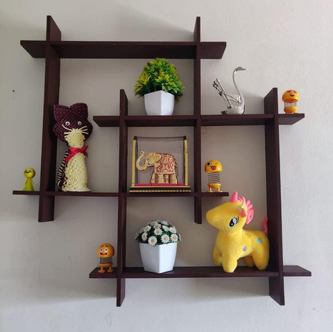 Wall Shelf Shelves for Living Room Wooden Wall Hanging Floating Design