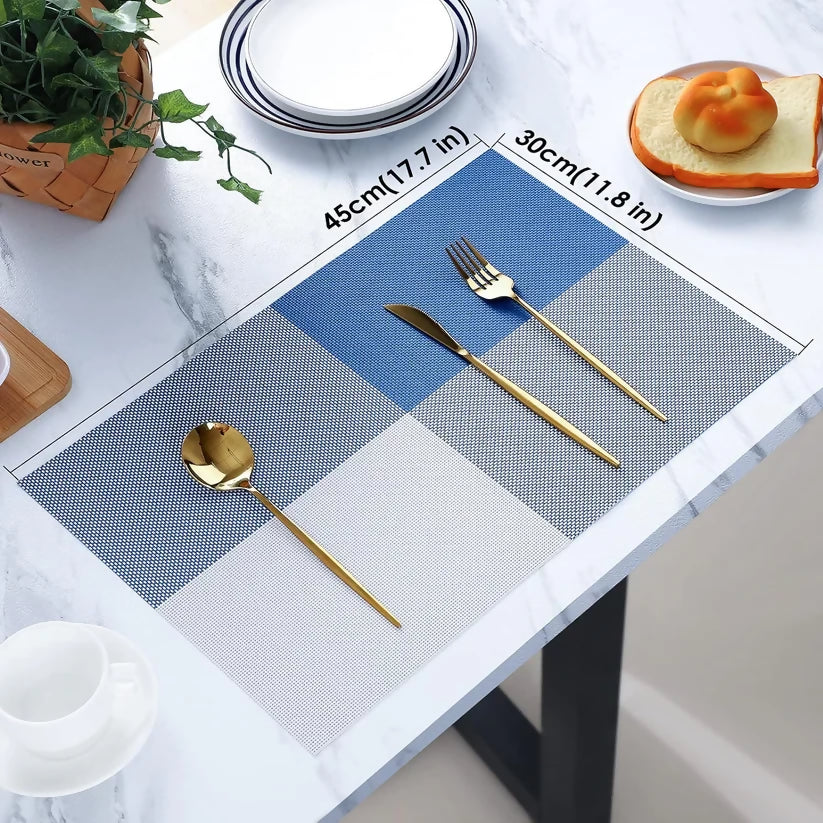 PVC-Table-Place-Mats-Blue-Check-Apricot-8634