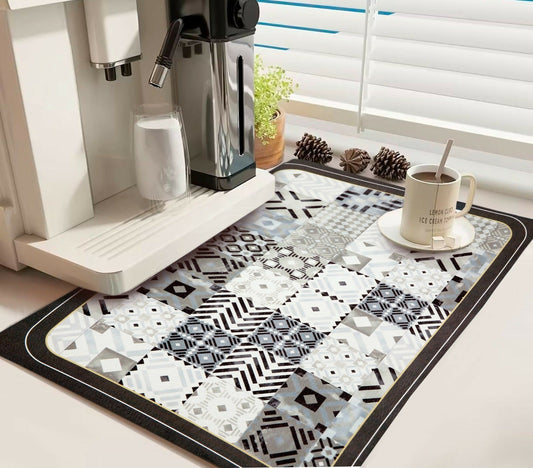 Anti-Slip-Dish-Drying-Mat-5950Grey-Flower-Apricot-1189