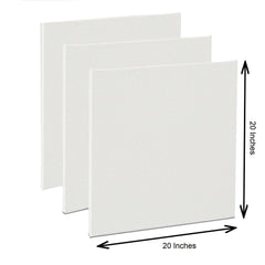 3 Pieces Of 20 X 20 Inches Canvas Boards For Painting - 20x20 Canvas Board - ValueBox