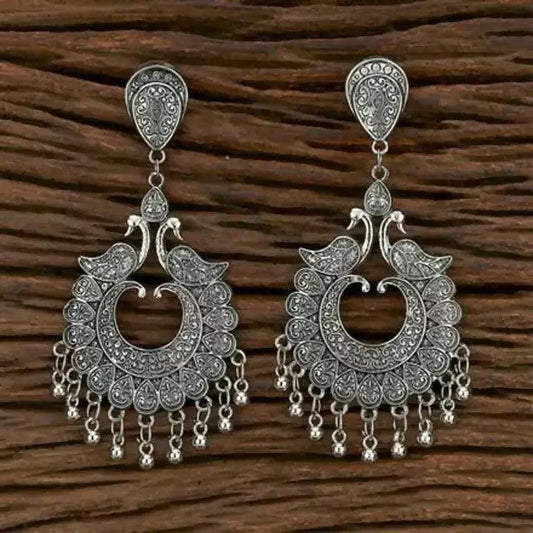 Chand Earring With Oxidised Plating for Women and Girls