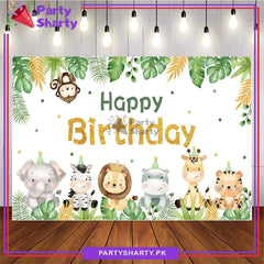Safari Jungle Theme Panaflex backdrop For Safari Jungle Theme Birthday Decoration and Celebration - ValueBox