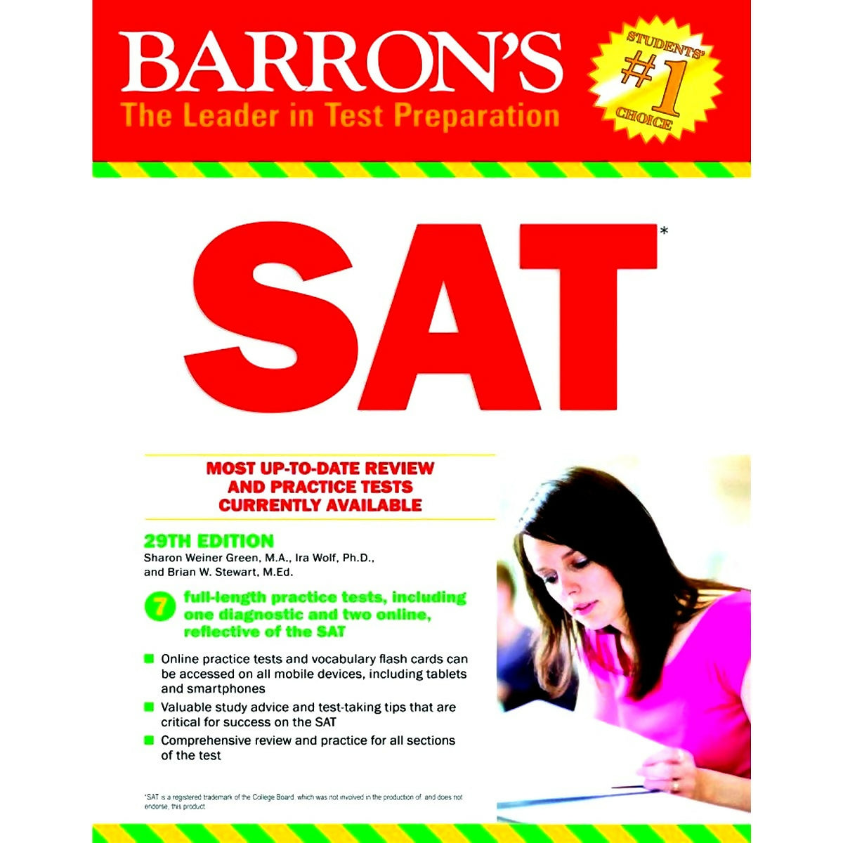 Barron’s SAT 29th Edition with Bonus Online Tests New Books n Books