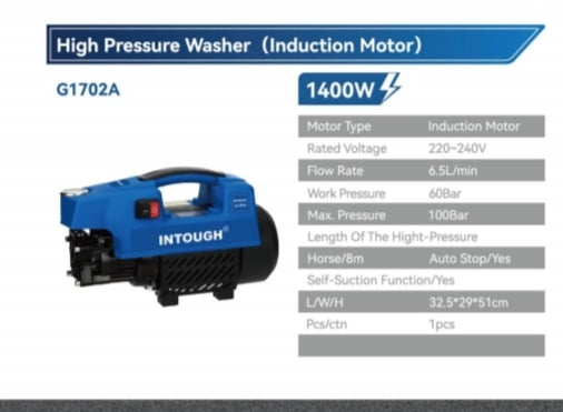 INTOUGH Pressure Washer - Dk-k2 - 100bar With Prescott Cannon - 100 % Copper