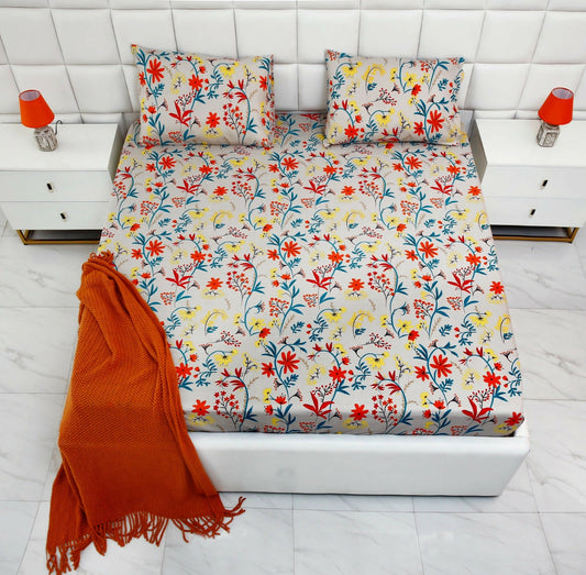 Fitted-Bed-Sheet-Orange-Lilly-Apricot-2853