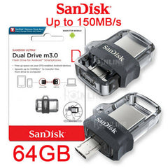 64GB Ultra Dual USB 3.0 / m3.0, OTG Flash Drive