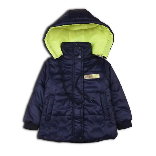 Blue Long Puffar Girl's Jacket