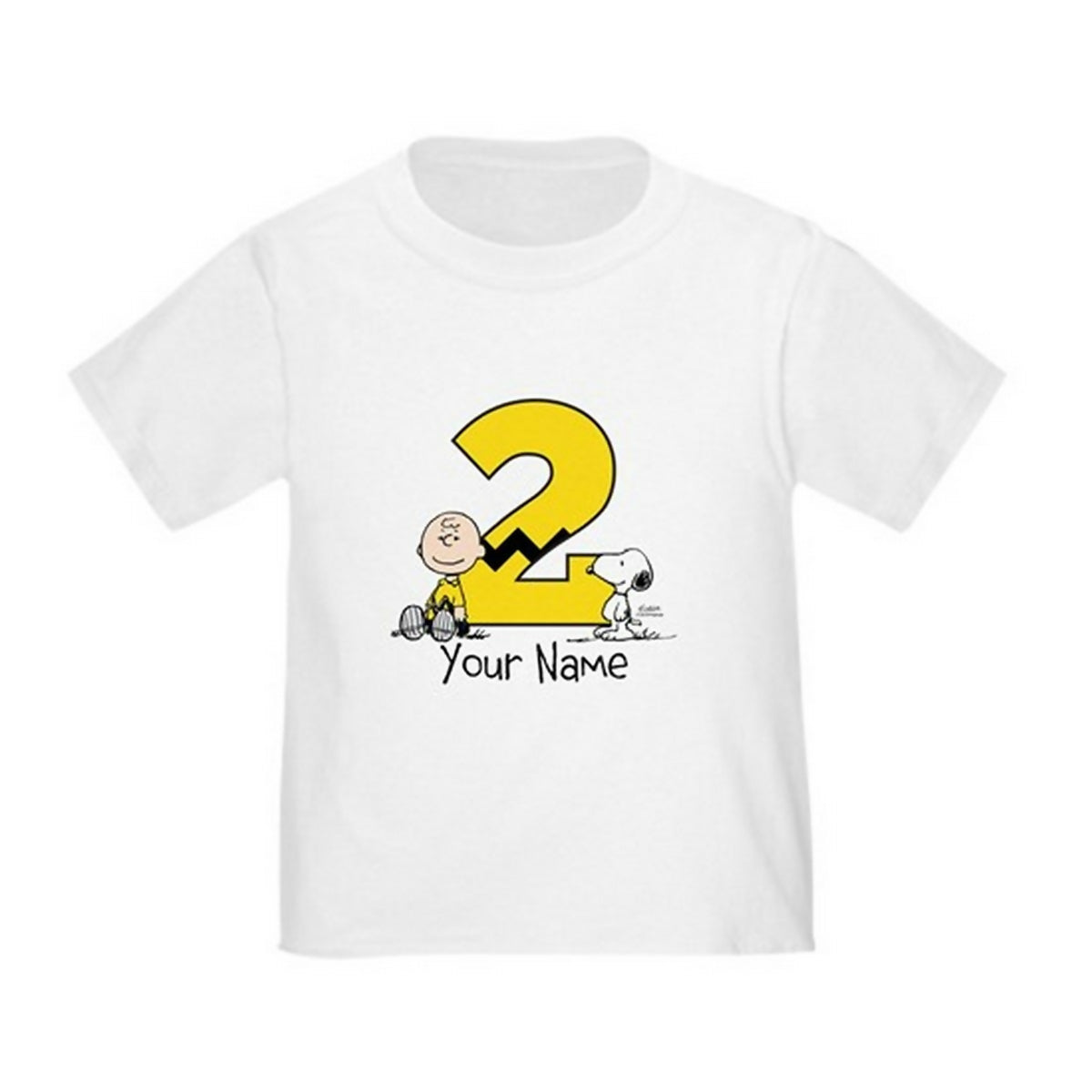 KHANANIS Peanuts Personalized 2nd Birthday kids tshirts Toddler T-Shirt - ValueBox