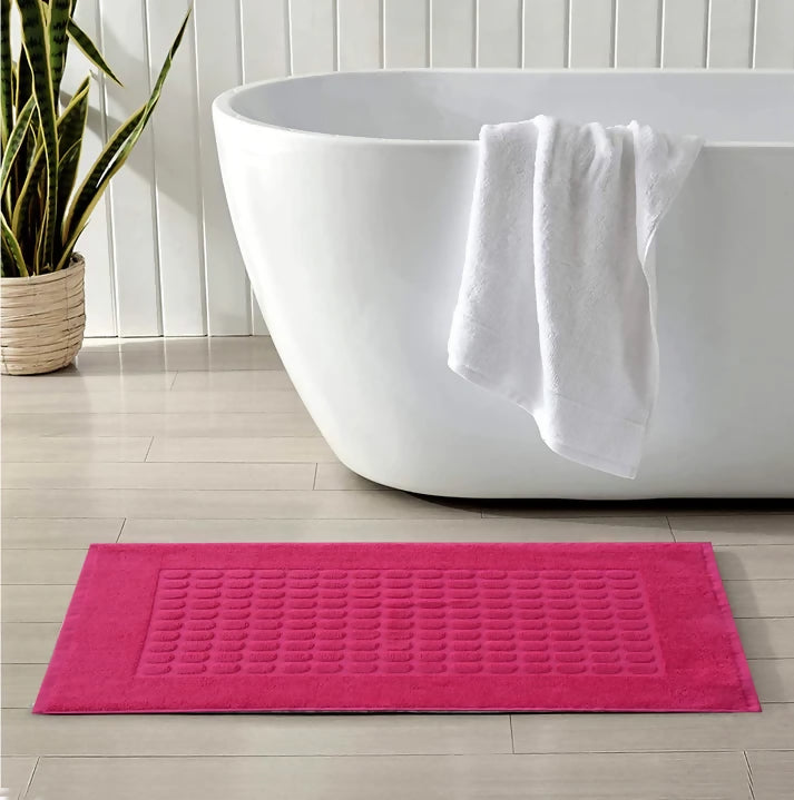 2Pcs-100-Cotton-Bath-Mat-Pink-Apricot-8258