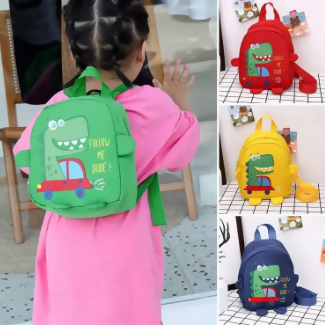 Momme Boys Girls Children Cute Cartoon Dinosaur Kindergarten Schoolbag Anti-lost Backpacks School Bags Toddler Rucksack