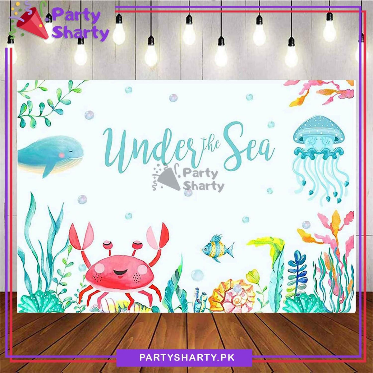 Under The Sea Theme Panaflex backdrop For Under The Sea Theme Birthday Decoration and Celebration - ValueBox