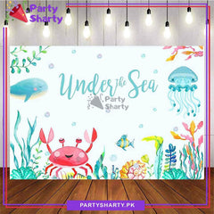 Under The Sea Theme Panaflex backdrop For Under The Sea Theme Birthday Decoration and Celebration