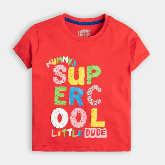 Red Super Cool Boys T-Shirt