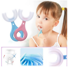 Toothbrush Children 360 Degree U-shaped Child Toothbrush Teethers Brush Silicone Kids Teeth Oral Care Cleaning - ValueBox