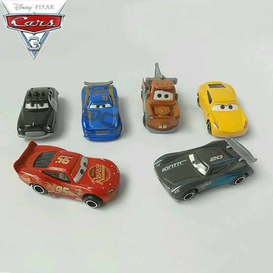 Disney Pixar Lightning Mcqueen Pull Back Car Toys Set For Kids Cartoon Characters Pullback Metallic Body Vehicles Cars Toy - Die Cast