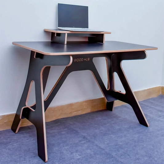 Black Built-In Desk