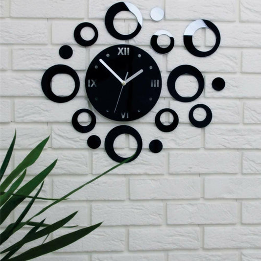 DIY Wall clock Round circles shape acrylic (H-211) - ValueBox