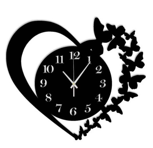 HEART SHAPE WALL CLOCK