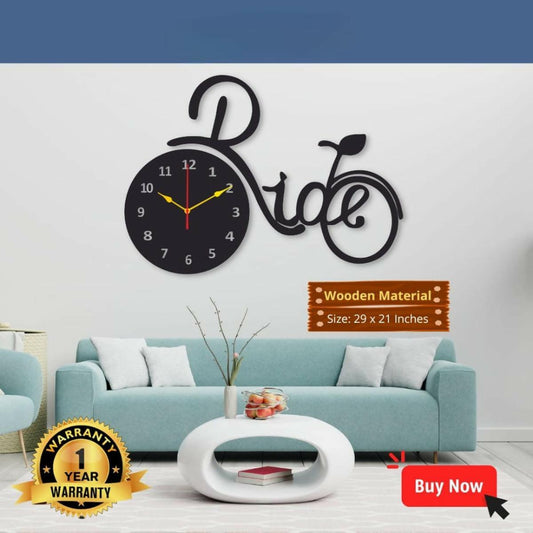 New bicycle shape wooden wall clock