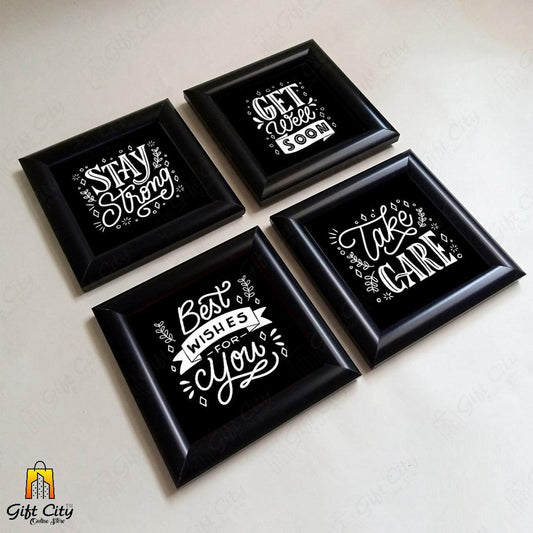 badgeMade by Gift City 679 - Motivational Quotes Frames - Glass Front with Free Print 5x5 inch Home Decoration Picture Gallery for Living Room Bedroom Study Room